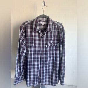 Carhartt Relaxed Fit Flannel Long Sleeve Plaid Button Down Outdoor Sz. L